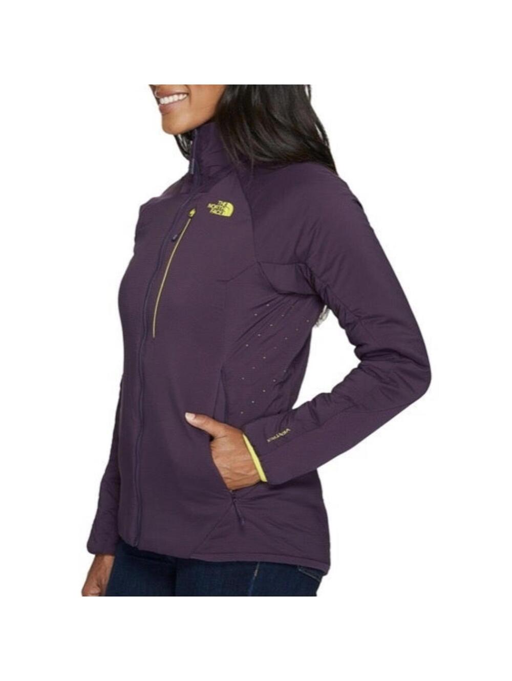 The North Face Ventrix Jacket Eggplant Dark Purple Yellow TNF Size Small